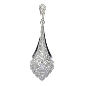 Vintage 1920 s Art Deco pendant with diamonds